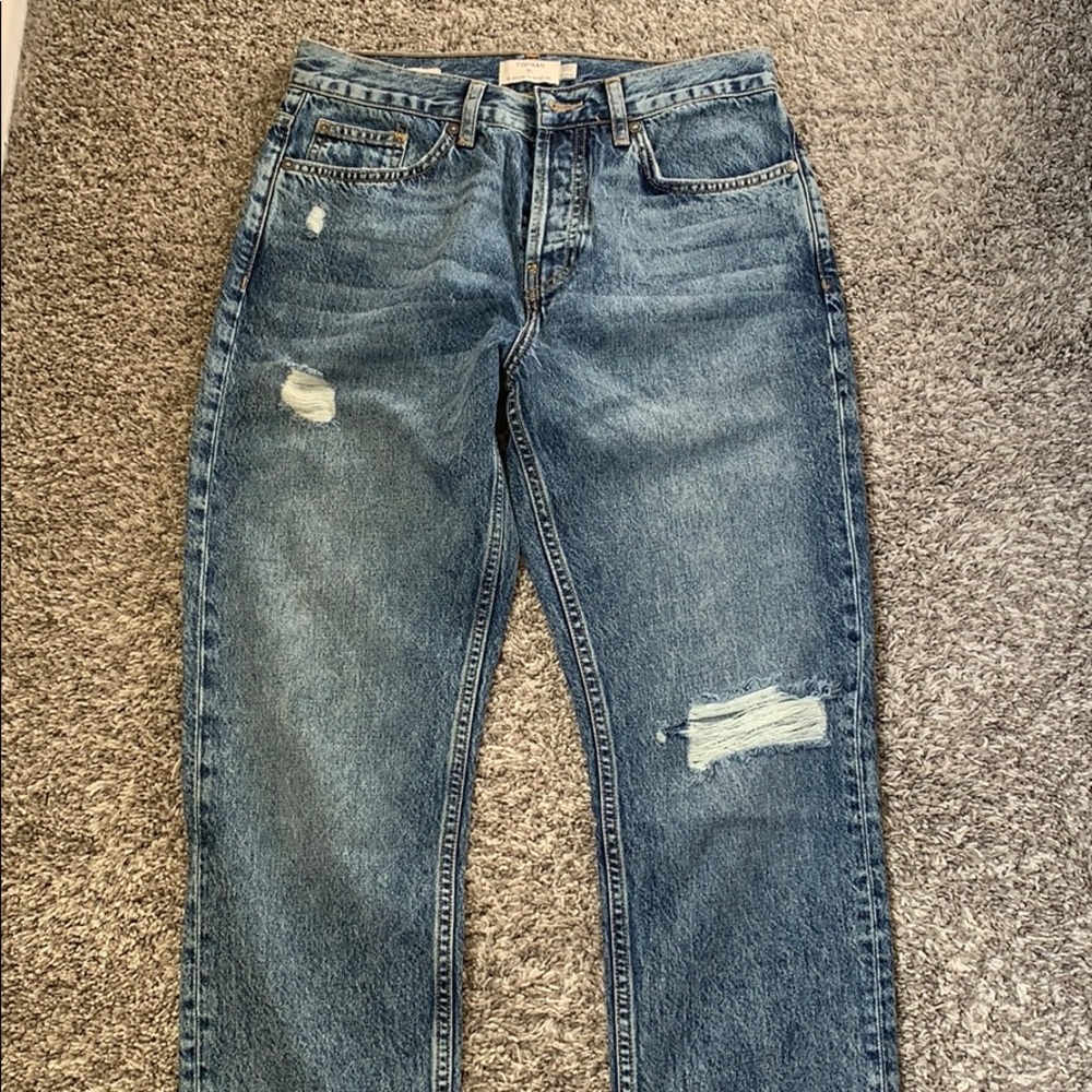 Topman Distress Jeans Tapared